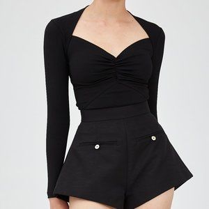 C/MEO Collective Black LS Sweetheart Top
